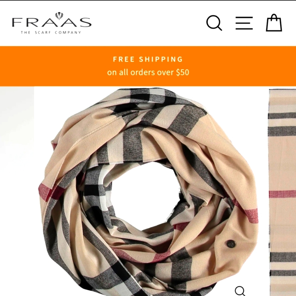 FRAAS Plaid Lightweight Infinity Scarf
